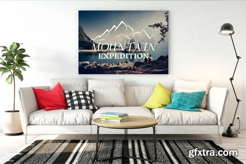 Mountain Expedition Logo Template, Retro Camp