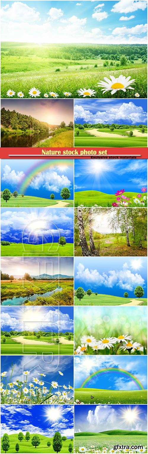 Nature stock photo set