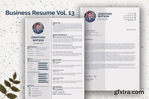 Clean Business Resume CV Pack