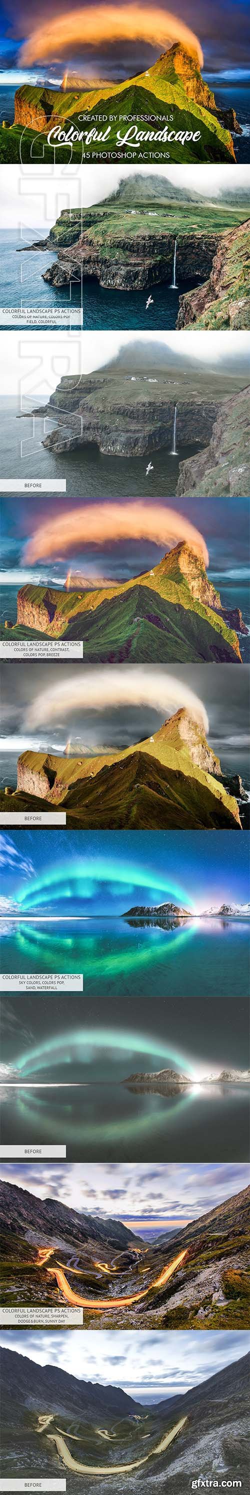 CreativeMarket - Colorful Landscape Photoshop Actions 3601683