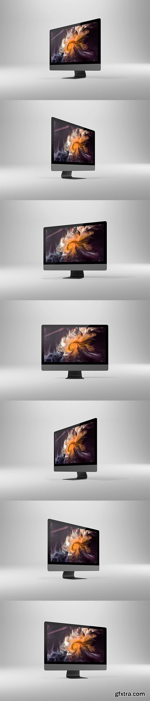 16x9 Space Grey Desktop Screen Mockup