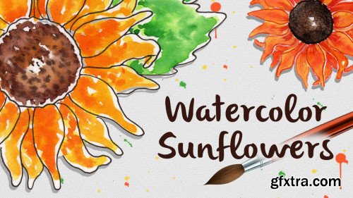 Watercolor Sunflowers