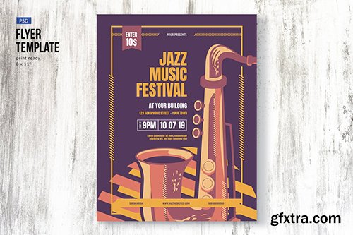 Jazz Music Event Festival Flyer