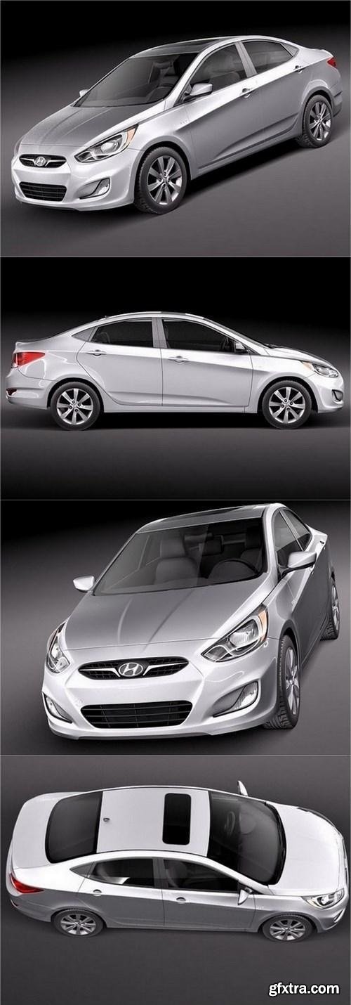 Hyundai Accent Sedan 2012 3D Model