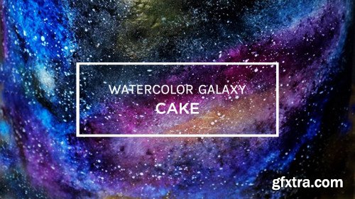 Watercolor Galaxy Cake