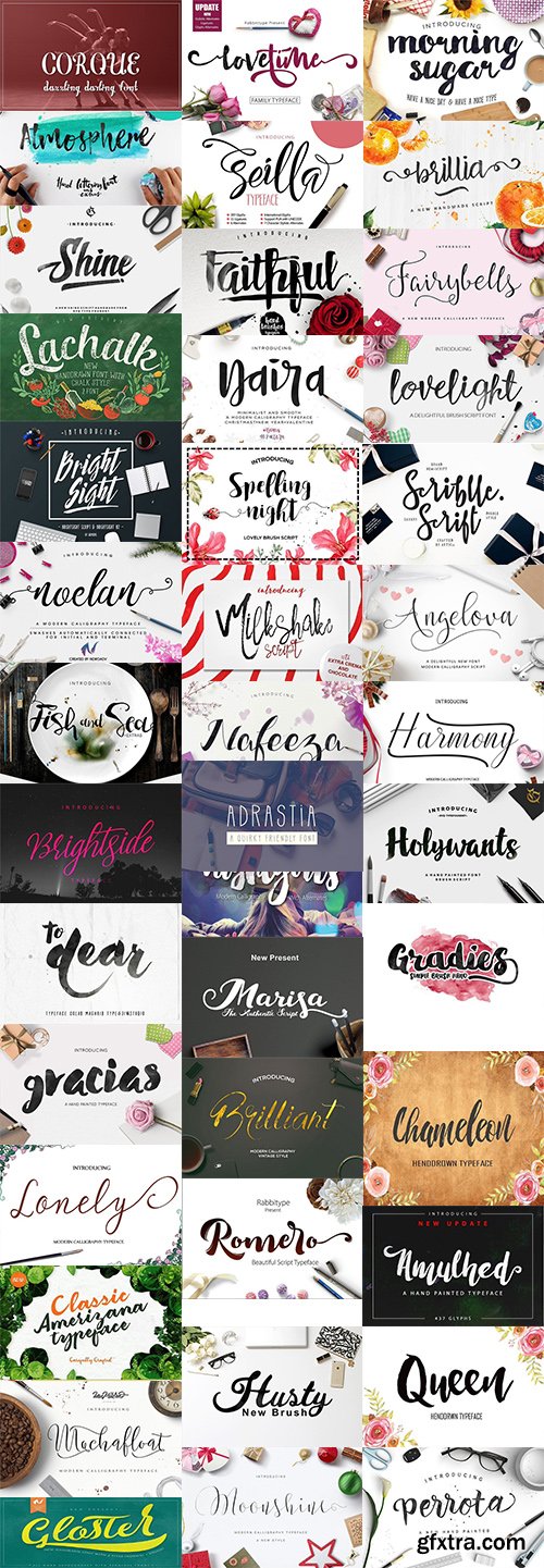 200+ Fonts Collection