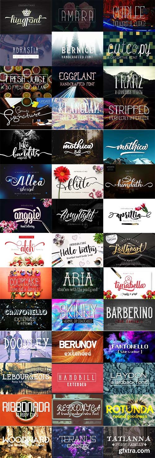 200+ Fonts Collection