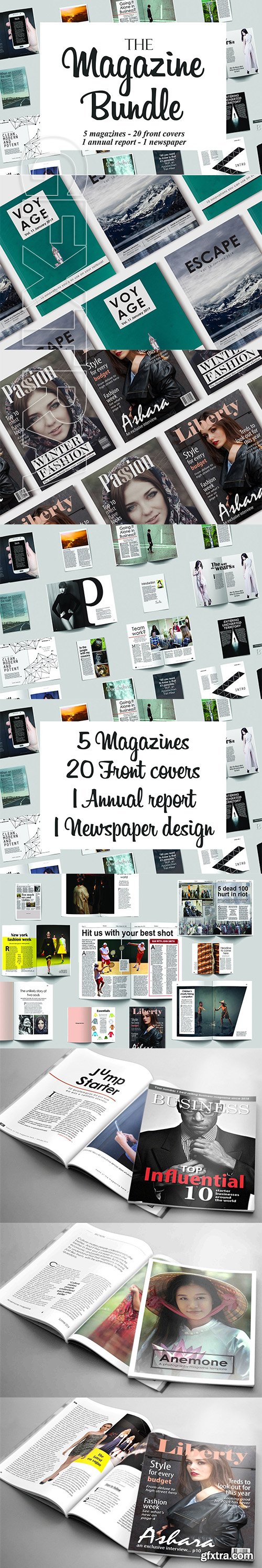 CreativeMarket - Magazine Template Bundle 3653156