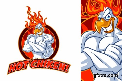 Tough Hot Chicken Mascot Logo