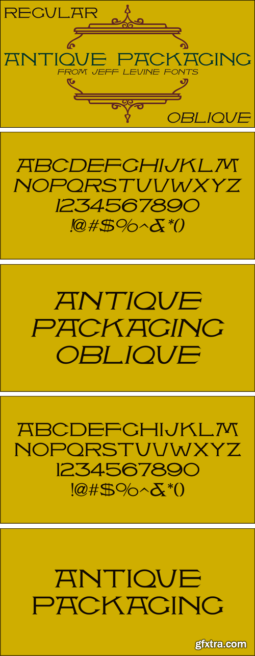 Antique Packaging JNL Font Family