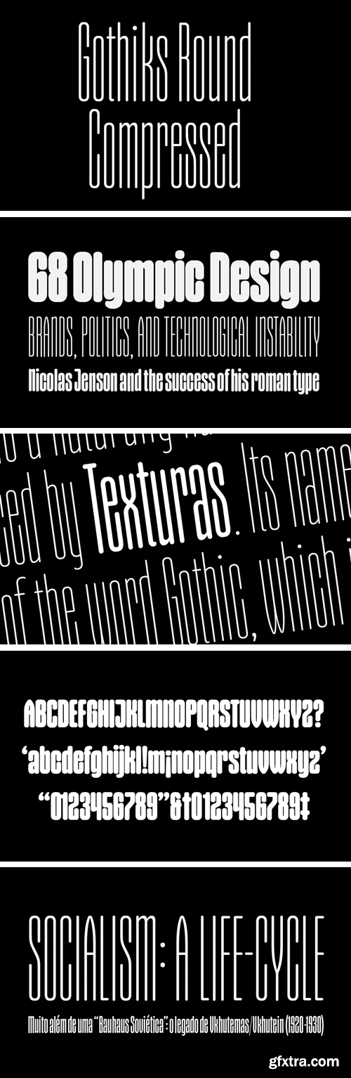 Gothiks Round Compressed Font Family