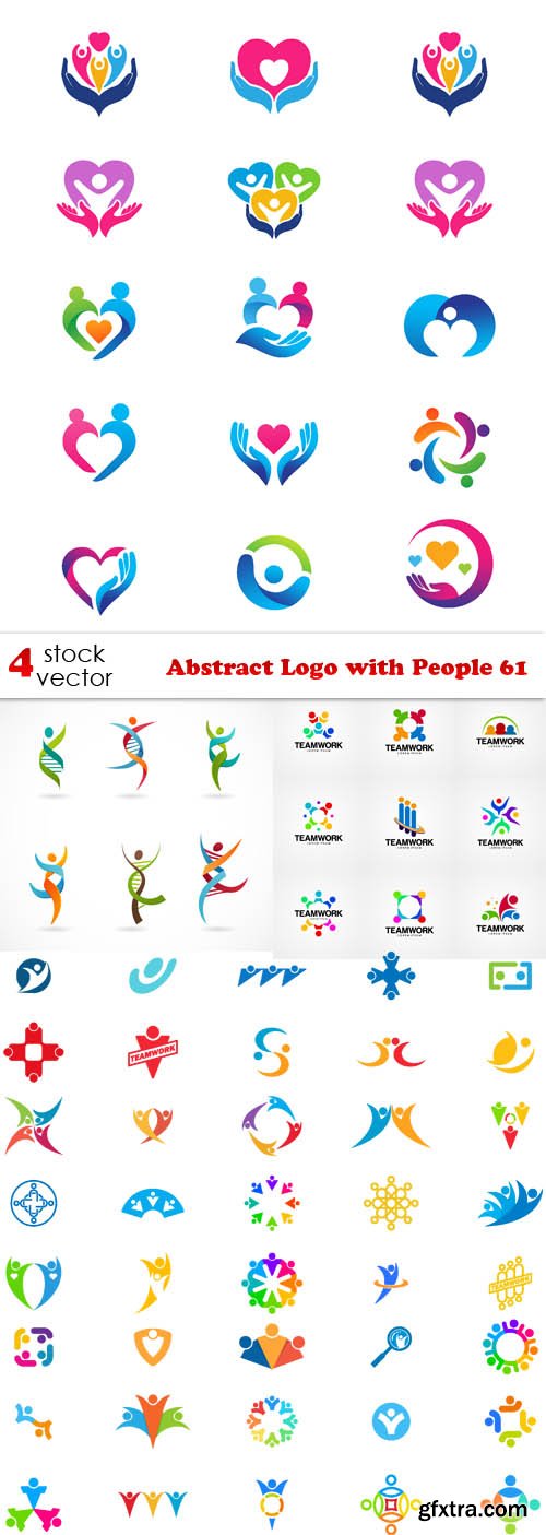 Vectors - Abstract Logo with People 61