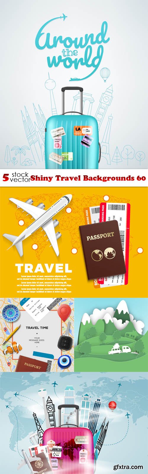 Vectors - Shiny Travel Backgrounds 60