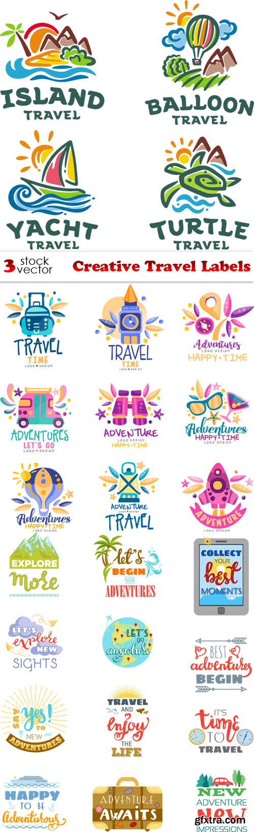 Vectors - Creative Travel Labels