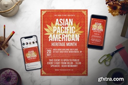 Asian Pacific American Heritage Month Flyer Set