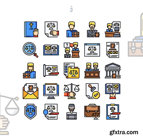 25 Law & Justice Icon set