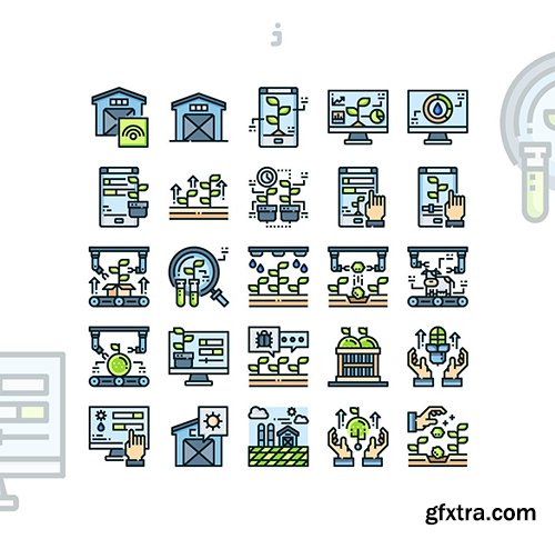 25 Smart Farm Icon set