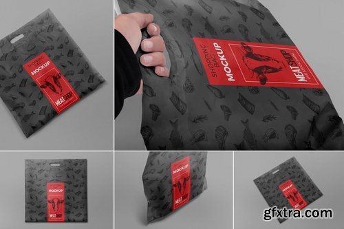 Plastic Shopping Bag Mockups