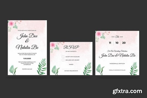 Clean Wedding Invitation Set