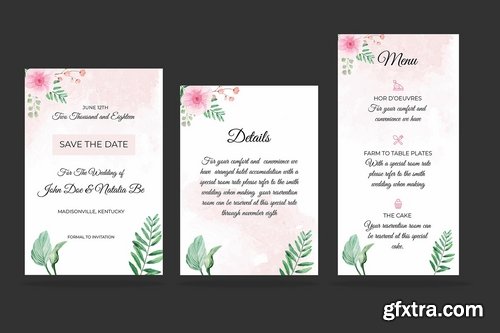 Clean Wedding Invitation Set