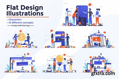 Modern Flat design People and Business concepts