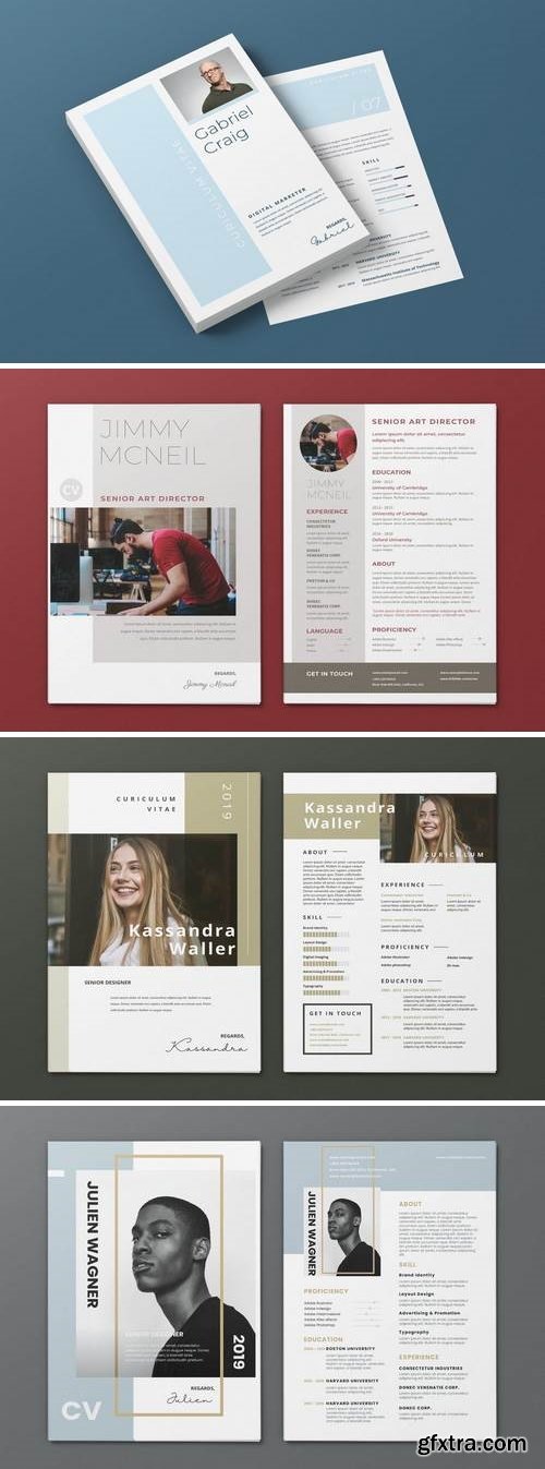 Clean Minimalist CV Resume AI and PSD Flyer Bundle