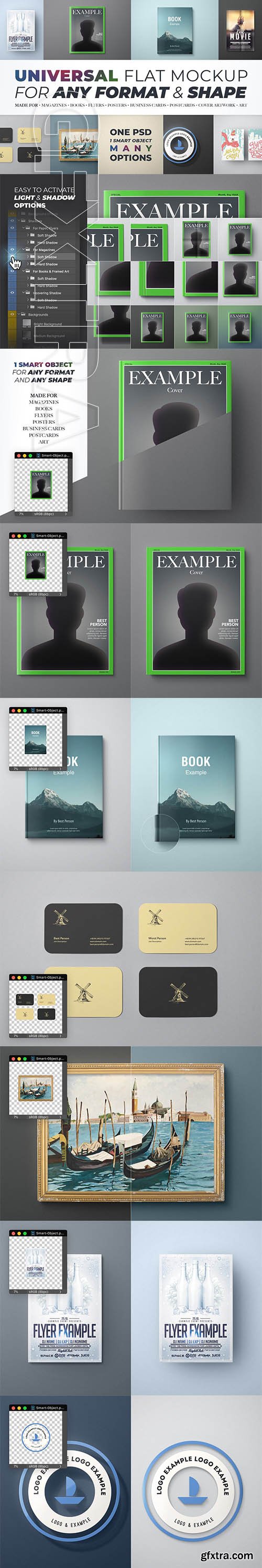 CreativeMarket - Universal Flat Mockup - Any Format 3658126