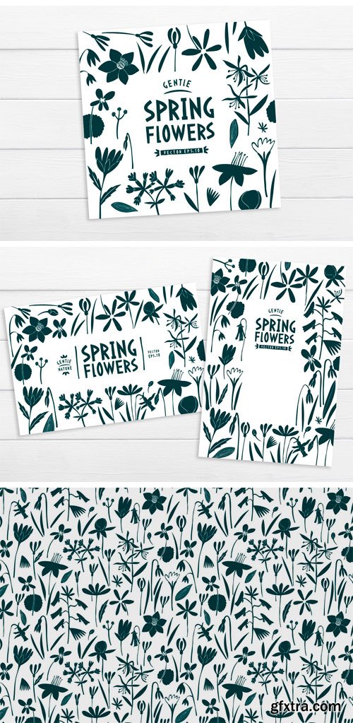 CM - Spring Flowers Vector Collection 3545067