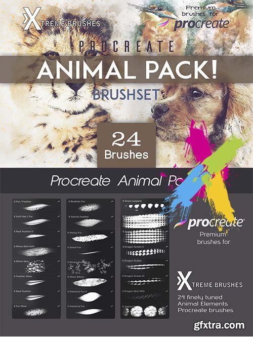 CreativeMarket - Procreate Animal Pack 3622685