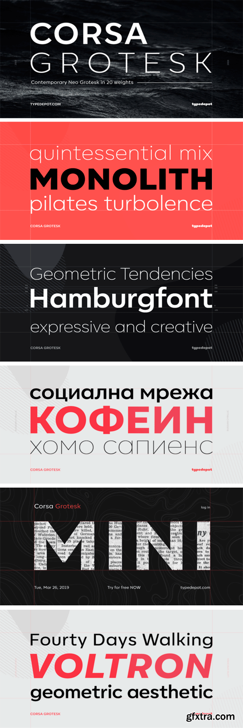 Corsa Grotesk Font Family