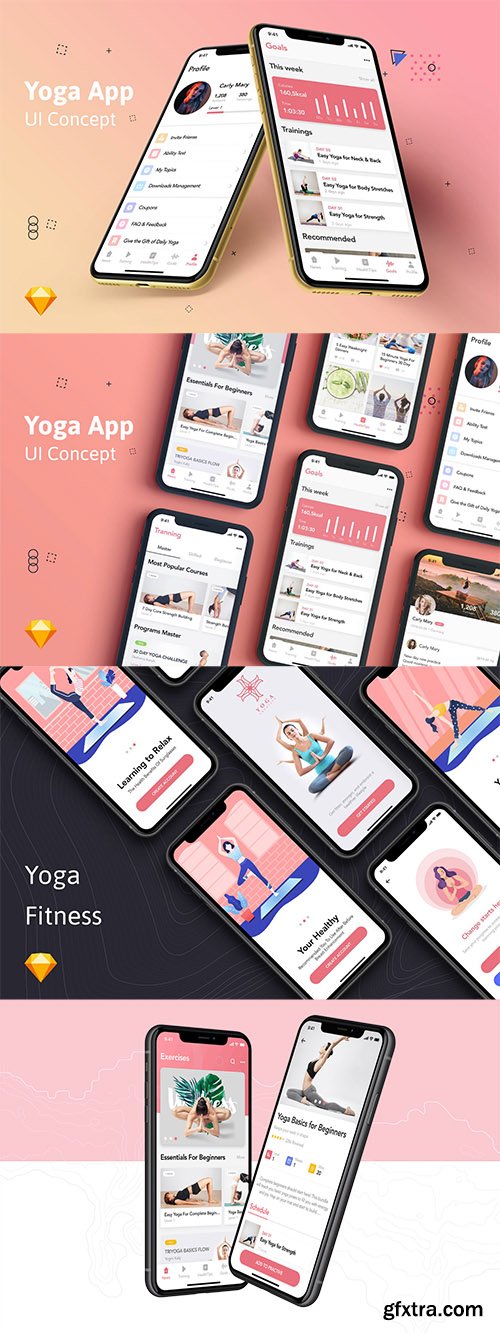 Yoga Fitness App Concept