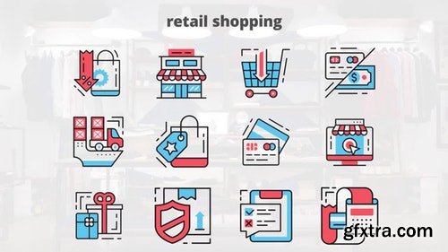 MotionArray Retail Shopping – Flat Animation Icons 204451