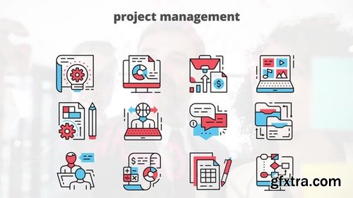 otionArray Project Management – Flat Animation Icons 204450