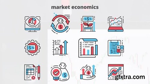 MotionArray Market Economics – Flat Animation Icons 204446