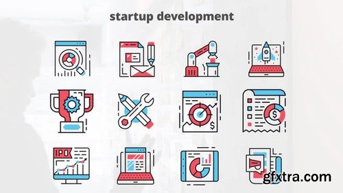 MotionArray Startup Development – Flat Animation Icons 204454