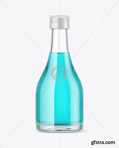 Clear Glass Bottle Mockup