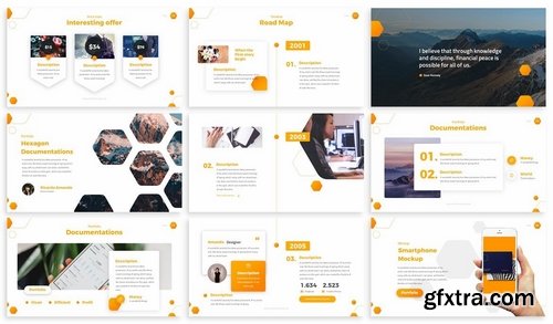 Dinero - Hexagon Powerpoint Template