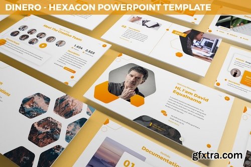 Dinero - Hexagon Powerpoint Template