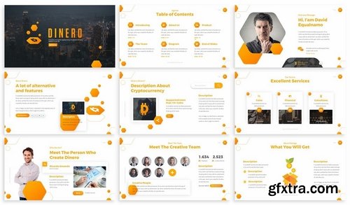 Dinero - Hexagon Powerpoint Template