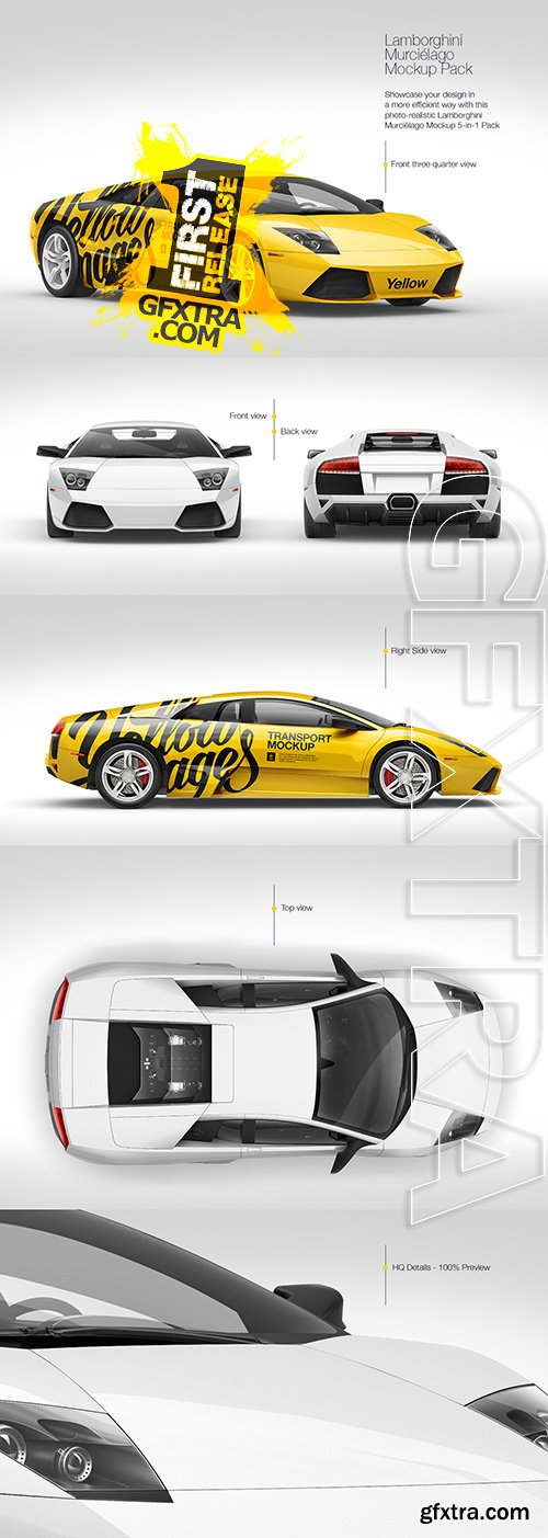 Lamborghini Murcielago Mockup Pack