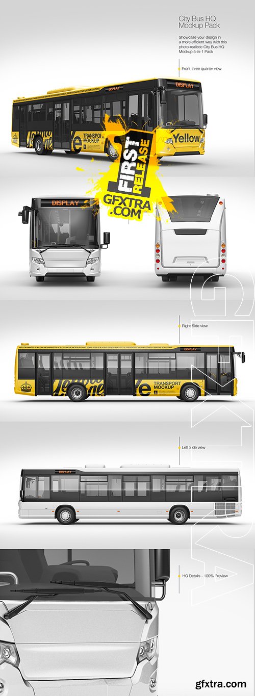 City Bus HQ Mockup Pack