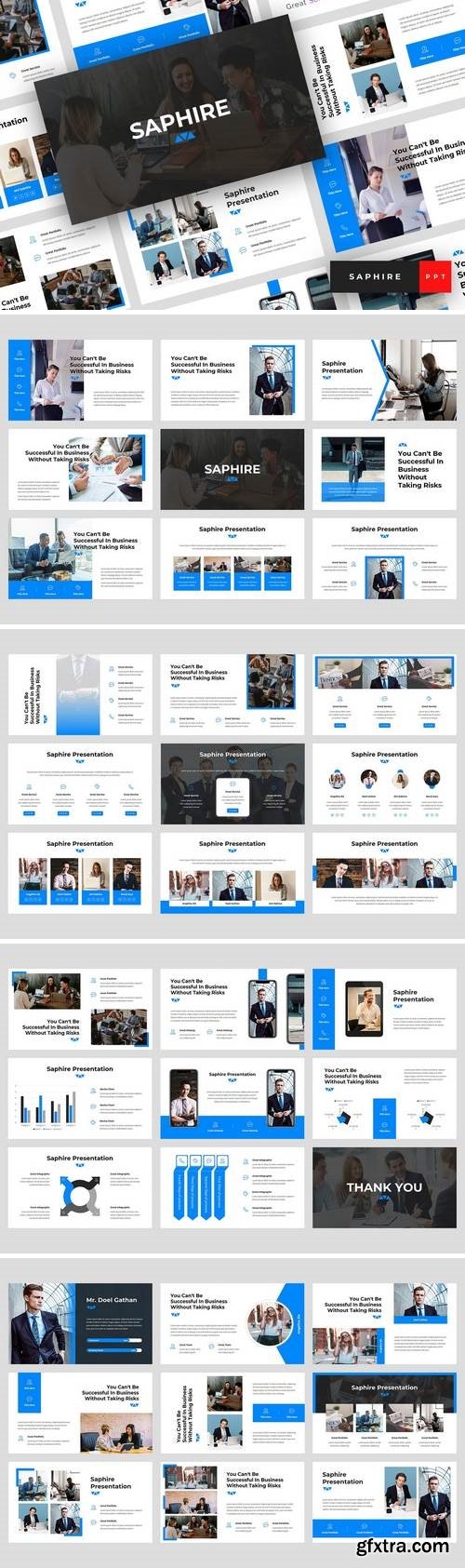 Saphire - Pitch Deck - Powerpoint, Keynote, Google Slides Templates