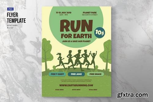 Earth Run Flyer Template