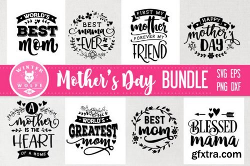 Mother's Day SVG Bundle 8 Designs Mothers Day