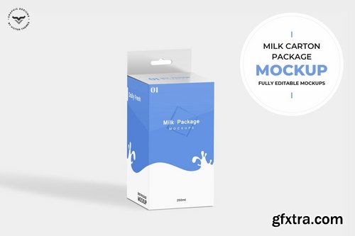 Milk Carton Package Mockups