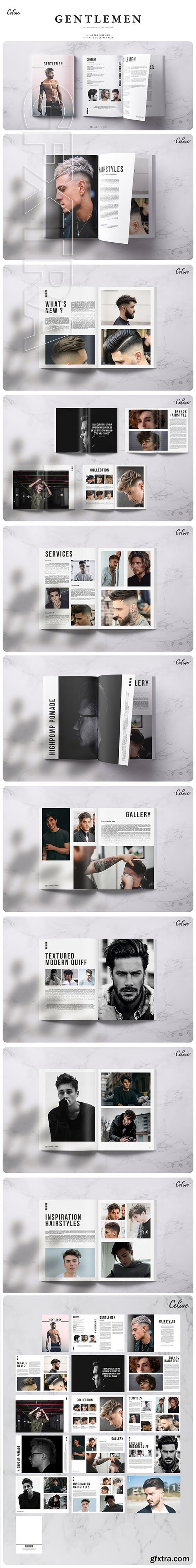 CreativeMarket - GENTLEMEN Lookbook Template 3477390