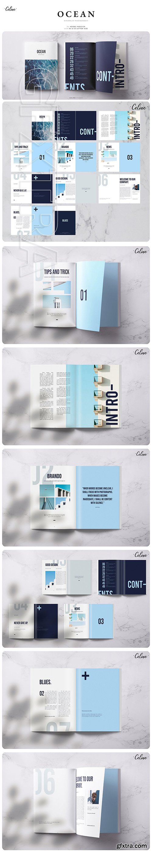 CreativeMarket - OCEAN Lookbook & Magazine Template 3466635