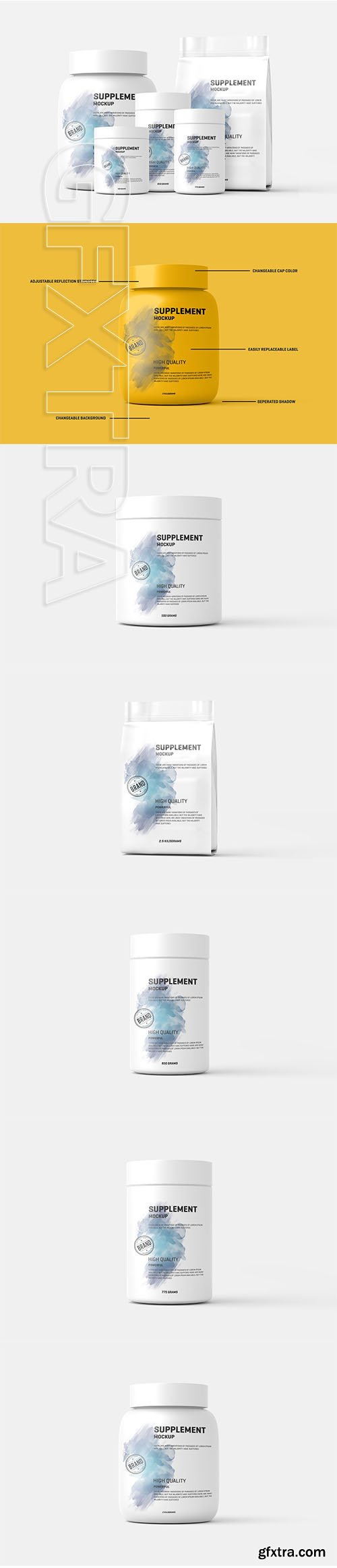 CreativeMarket - Supplement Protein Jar Label Mockup 3651330