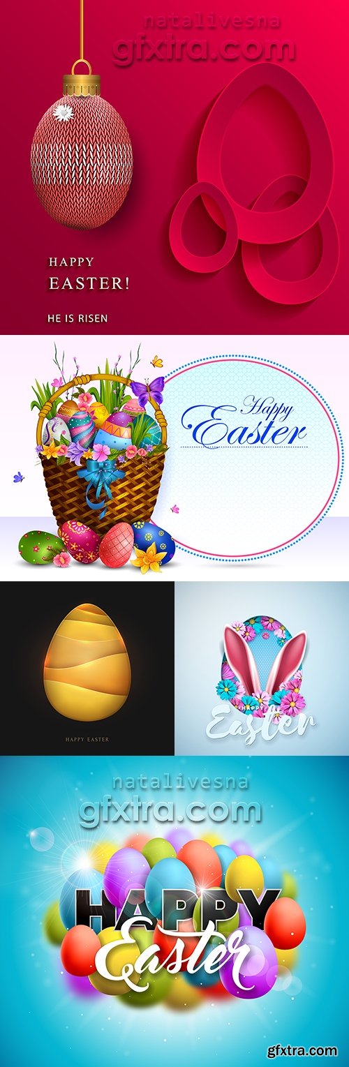 Happy Easter decorative illustration design elements 8