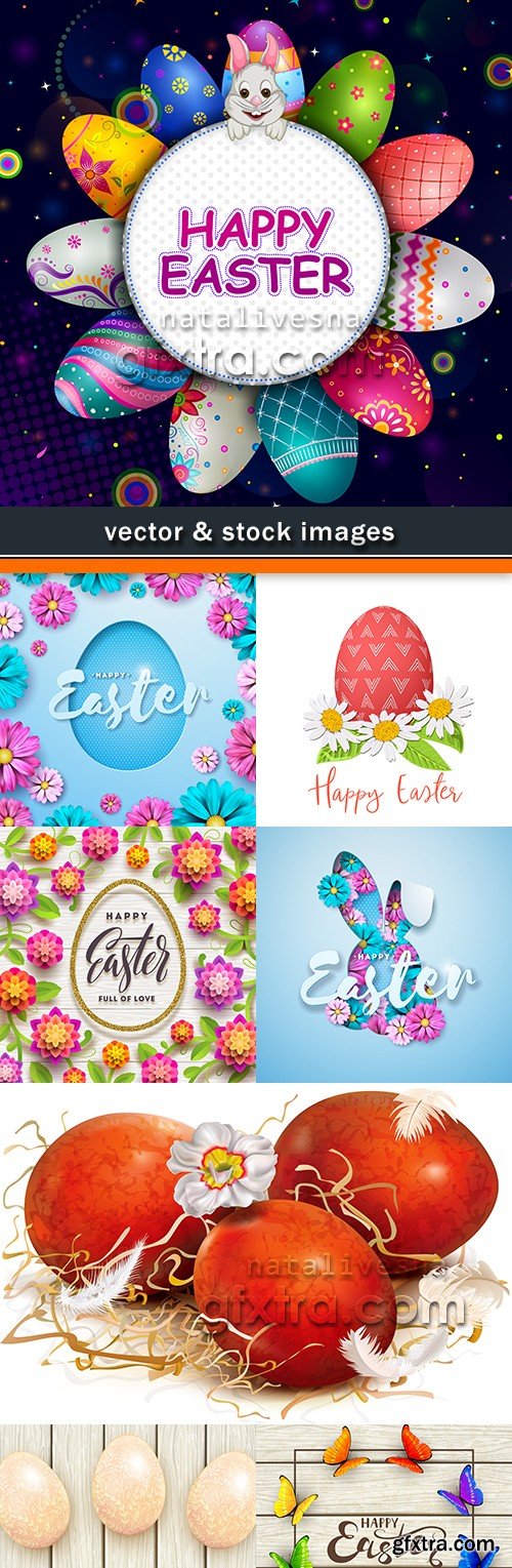 Happy Easter decorative illustration design elements 8